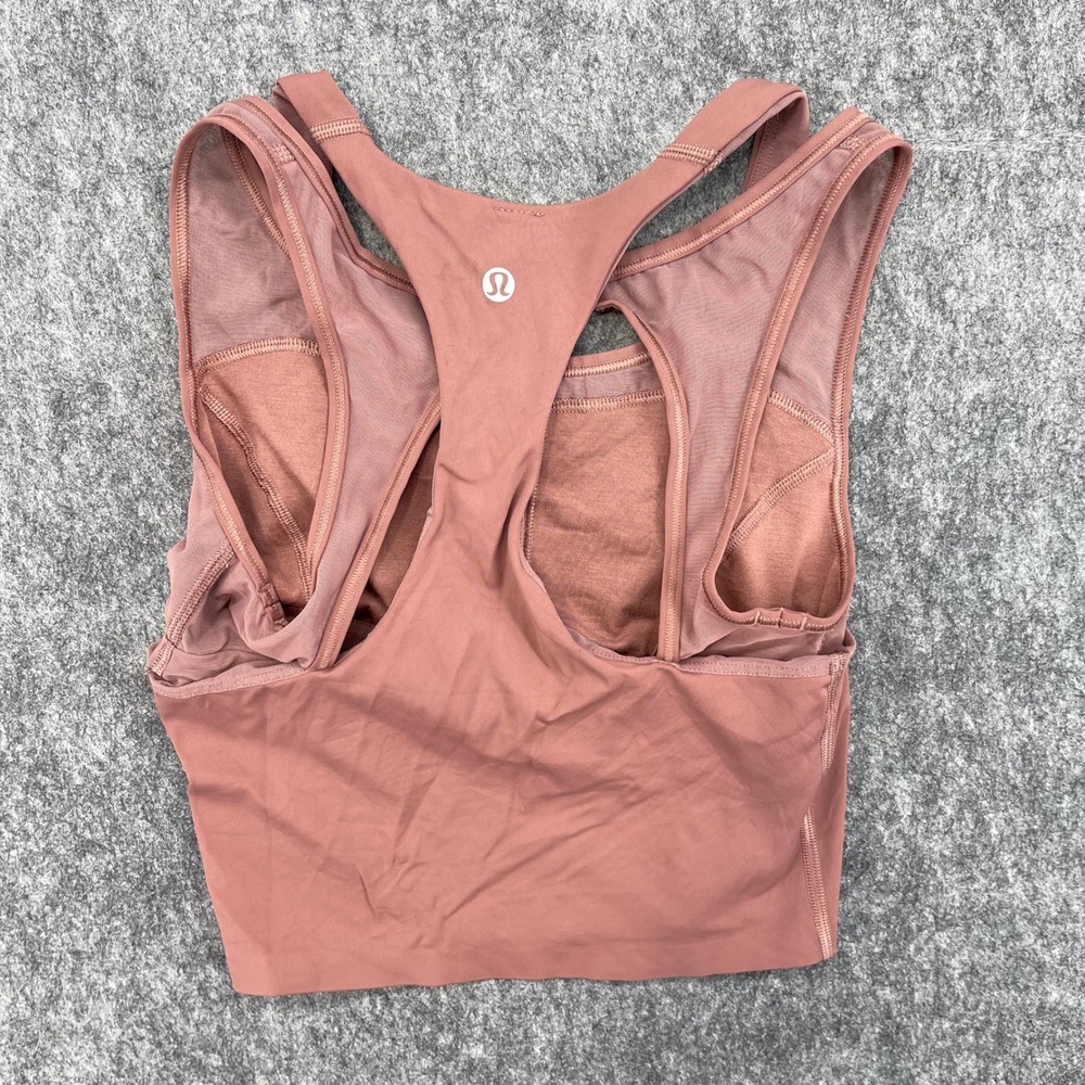Lululemon Tank Top Womens 2 Pink Break Free Cropped Yoga Gym